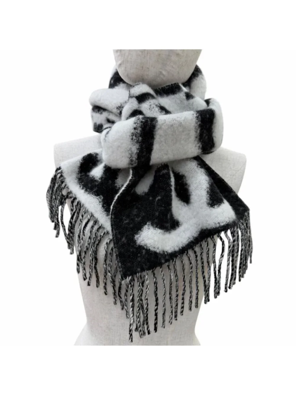 Chanel Cashmere Silk Blend CC Logo Scarf